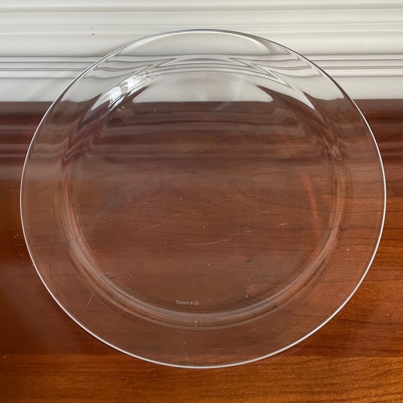 Tiffany & Co. Clear Round Serving Platter 12.5” Diameter